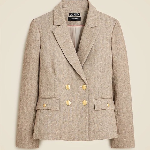 J. Crew Jackets & Blazers - Slim-fit double-breasted blazer in herringbone Italian wool blend